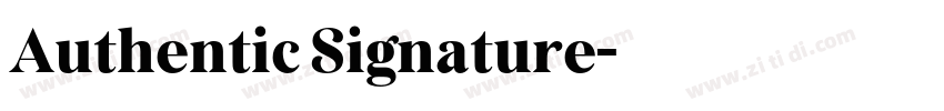 Authentic Signature字体转换